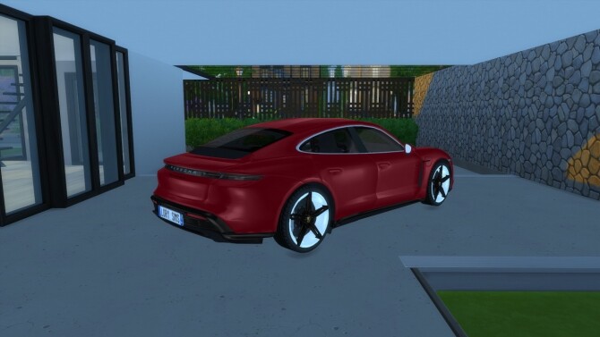 Sims 4 Porsche Taycan by LorySims