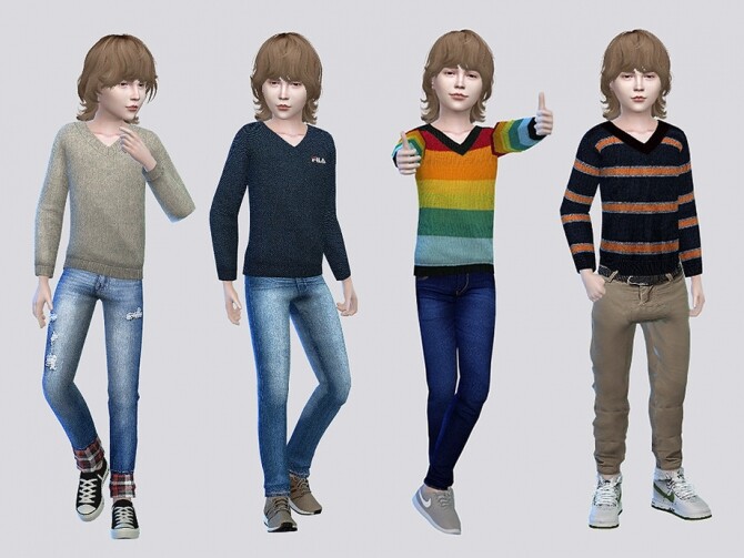 Sims 4 Random Knit Sweaters Kids by McLayneSims at TSR