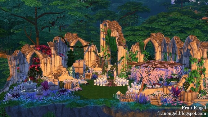 Sims 4 Magical Ruins wedding venue at Frau Engel