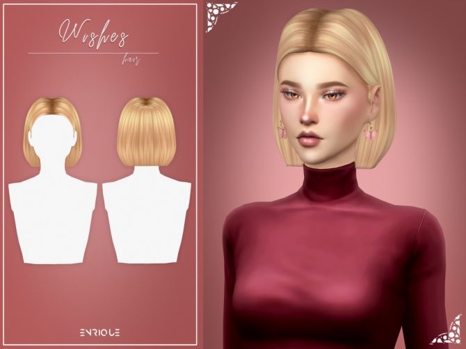 Wishes Hairstyle at Enriques4 » Sims 4 Updates