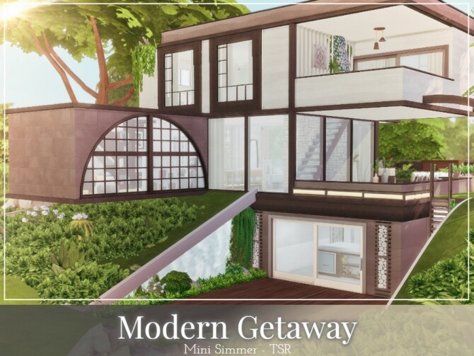 Sims 4 Modern Getaway house by Mini Simmer at TSR