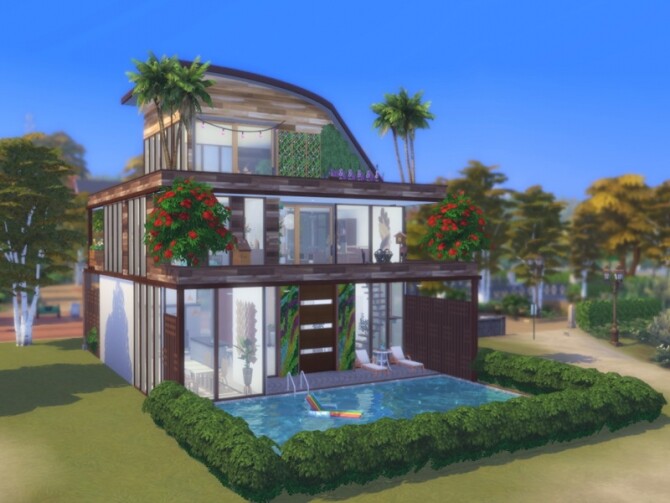 Sims 4 Modern Eco Home by LilaBlau at TSR
