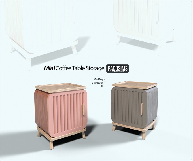 Sims 4 Mini Coffee Table Storage (P) at Paco Sims