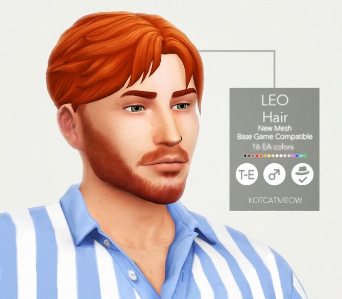 Sims 4 Leo Hair at KotCatMeow