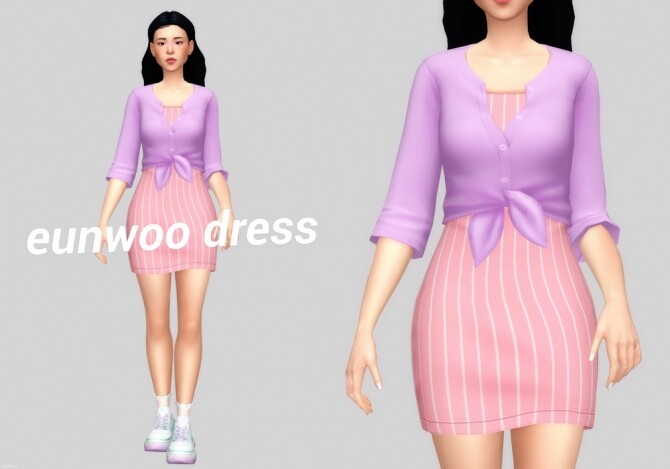 Sims 4 Eunwoo dress at Casteru