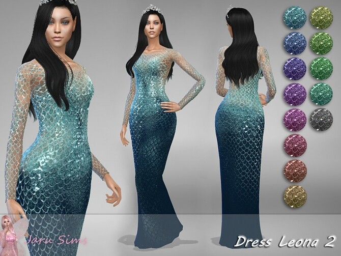 Sims 4 Dress Leona 2 by Jaru Sims at TSR