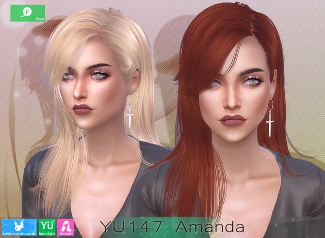 Sims 4 YU147 Amanda hair at Newsea Sims 4