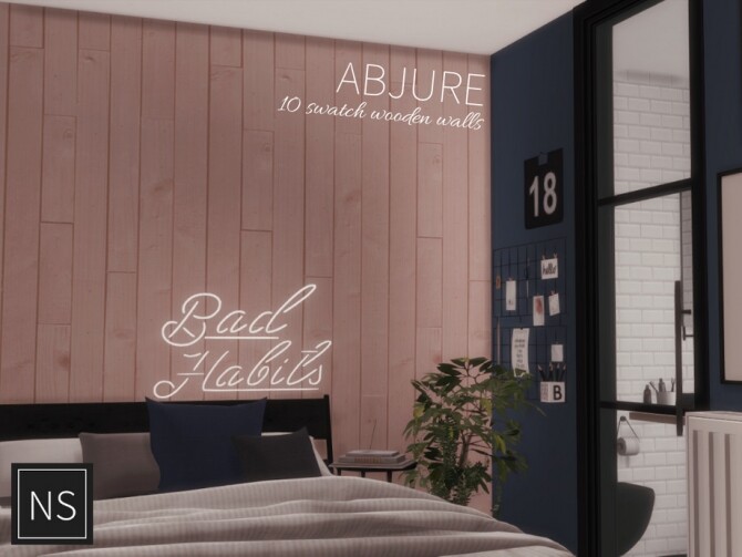 Sims 4 Abjure Wooden Walls by networksims at TSR