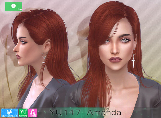 Sims 4 YU147 Amanda hair at Newsea Sims 4
