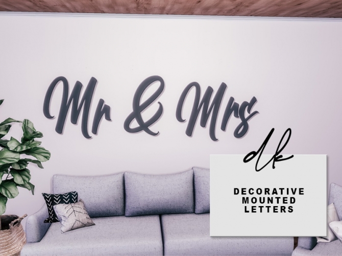 Decorative Mounted Letters at DK SIMS » Sims 4 Updates