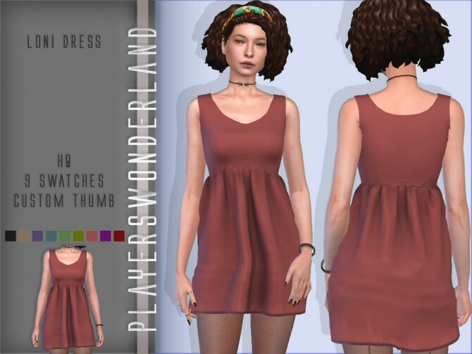 Sims 4 Loni Dress by PlayersWonderland at TSR
