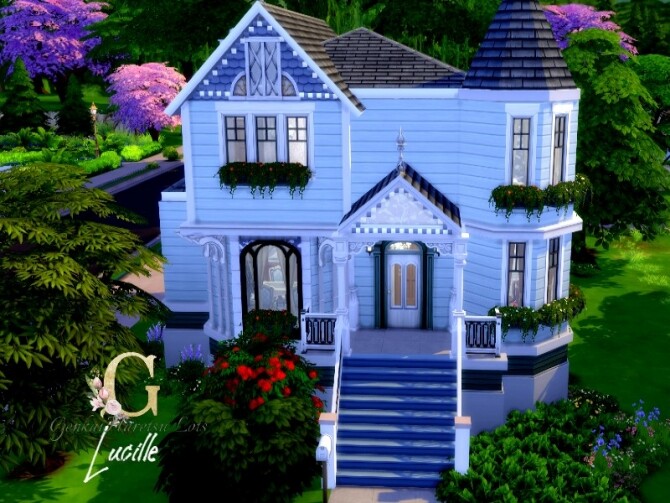 Sims 4 Lucille house by GenkaiHaretsu at TSR