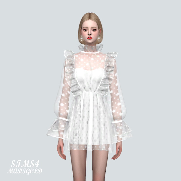 Sims 4 Star See Through Mini Dress at Marigold
