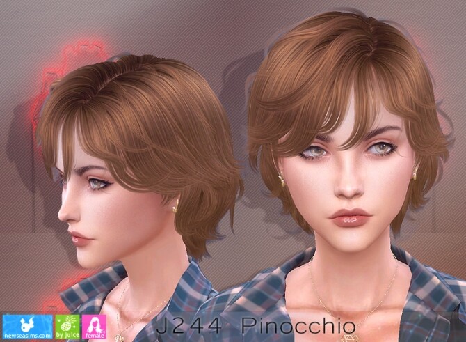 Sims 4 J244 Pinocchio hair females (P) at Newsea Sims 4