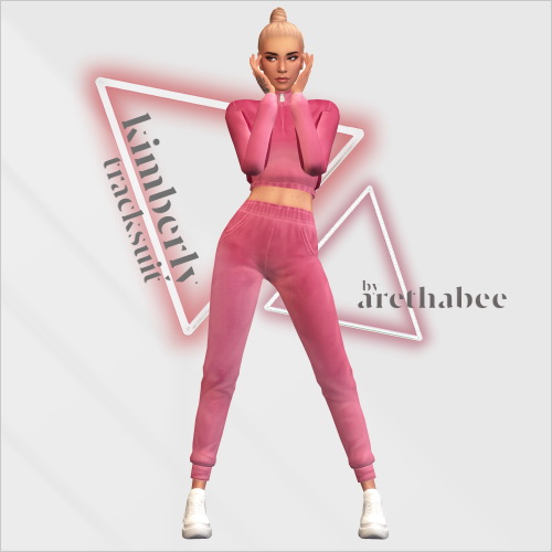Sims 4 Kimberly tracksuit at Arethabee
