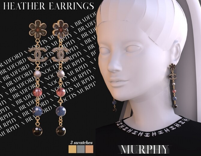 Sims 4 Heather Earrings by Silence Bradford at MURPHY