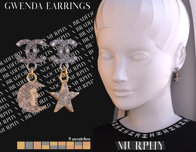 Sims 4 Gwenda Earrings by Silence Bradford at MURPHY