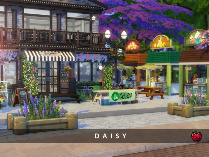 Sims 4 Daisy flower shop no cc by melapples at TSR