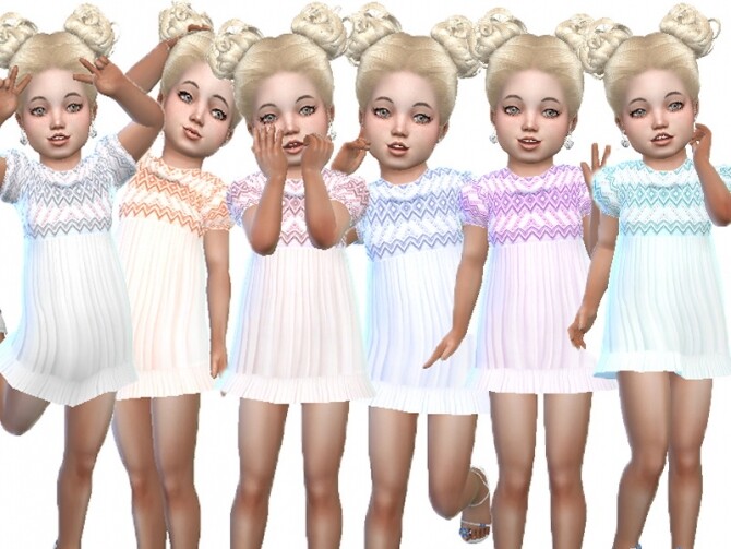 Sims 4 Smocked top dress by TrudieOpp at TSR