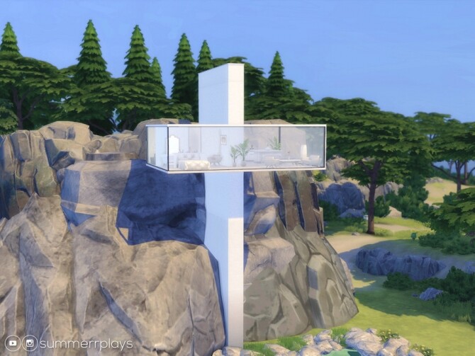 Sims 4 Cliff House by Summerr Plays at TSR