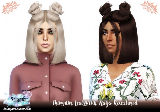 Sims 4 LeahLillith Naija Hair Retexture Naturals + Unnaturals at Shimydim Sims