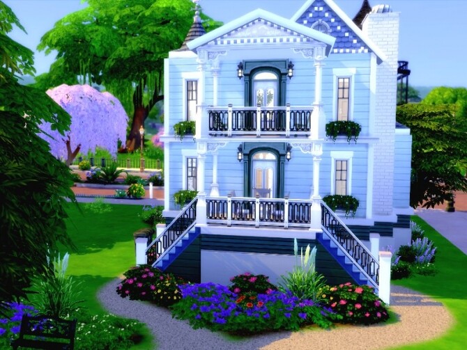 Sims 4 Lucille house by GenkaiHaretsu at TSR