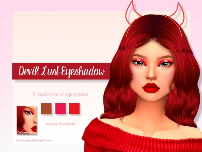 Sims 4 Devil Lust Eyeshadow by LadySimmer94 at TSR