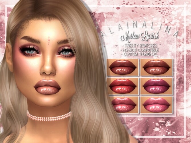 Sims 4 Marlow Lipstick at AlainaLina