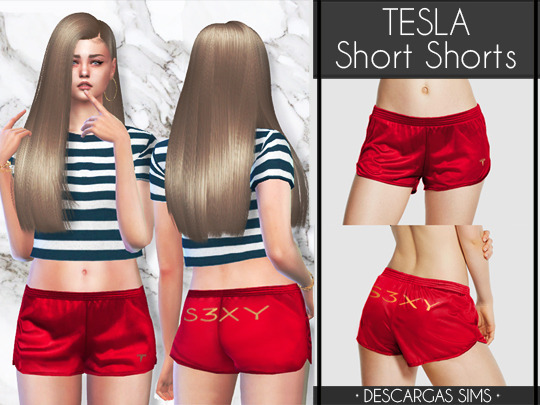 Sims 4 TESLA Short Shorts at Descargas Sims