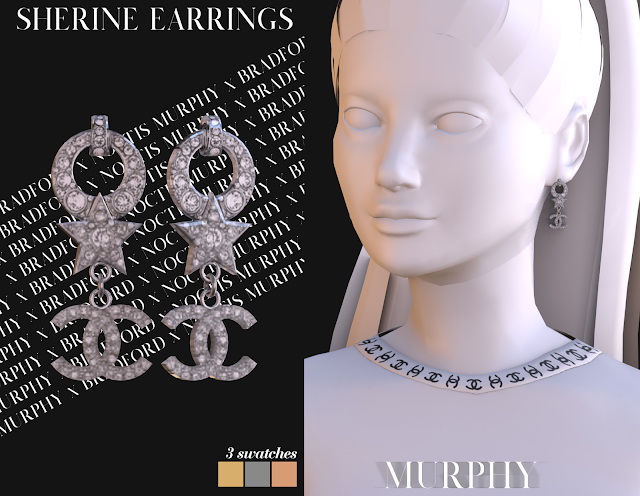 Sims 4 Sherine Earrings by Silence Bradford at MURPHY