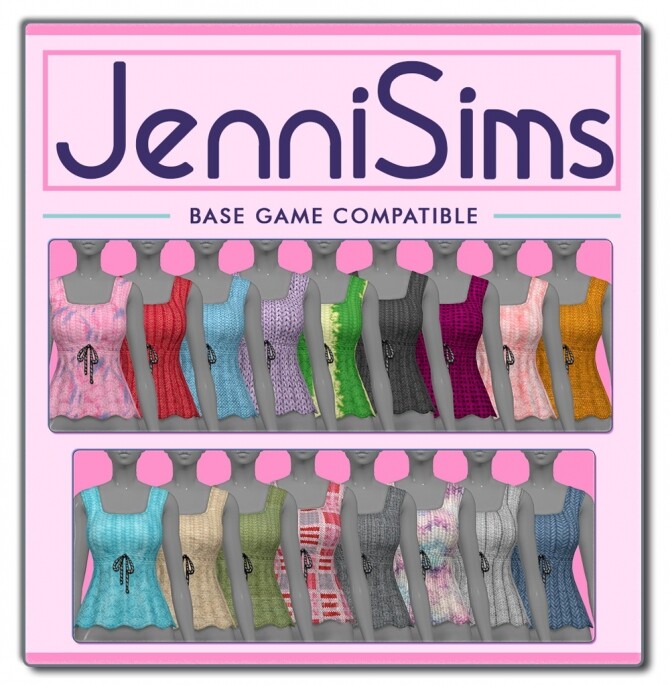 Sims 4 BGC Top crochet at Jenni Sims