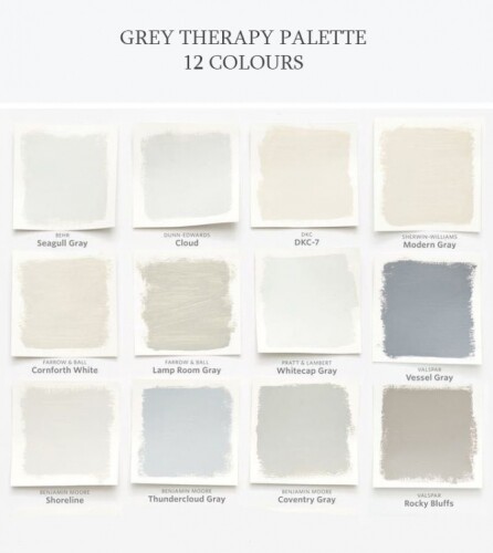 Gray therapy palette walls at Simspiration Builds » Sims 4 Updates