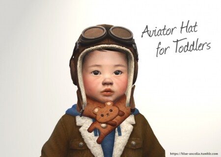 Aviator Cap Converted and retextured for the little ones at Blue Ancolia