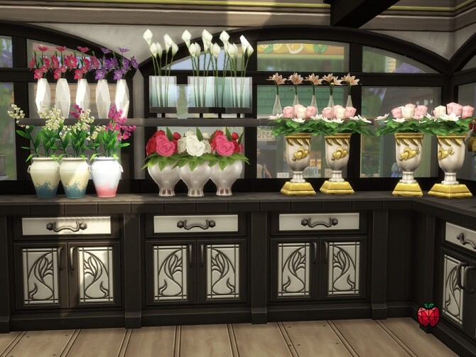 Sims 4 Daisy flower shop no cc by melapples at TSR