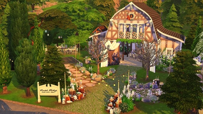 Sims 4 WOODLAND WEDDING VENUE at Aveline Sims