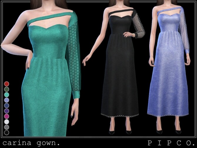 Sims 4 Carina gown by Pipco at TSR