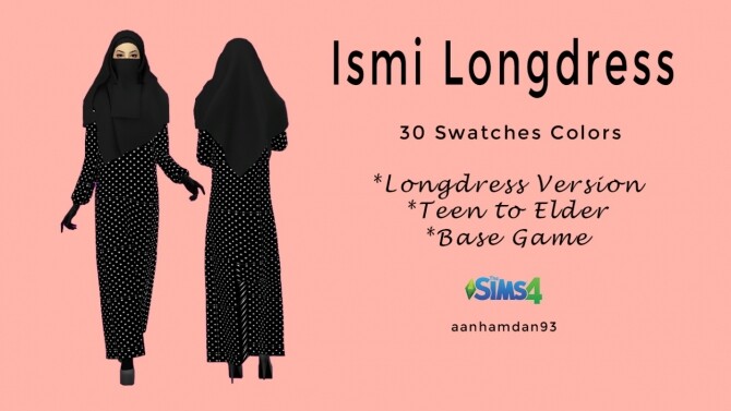Sims 4 Hijab Model073 & Ismi Longdress at Aan Hamdan Simmer93