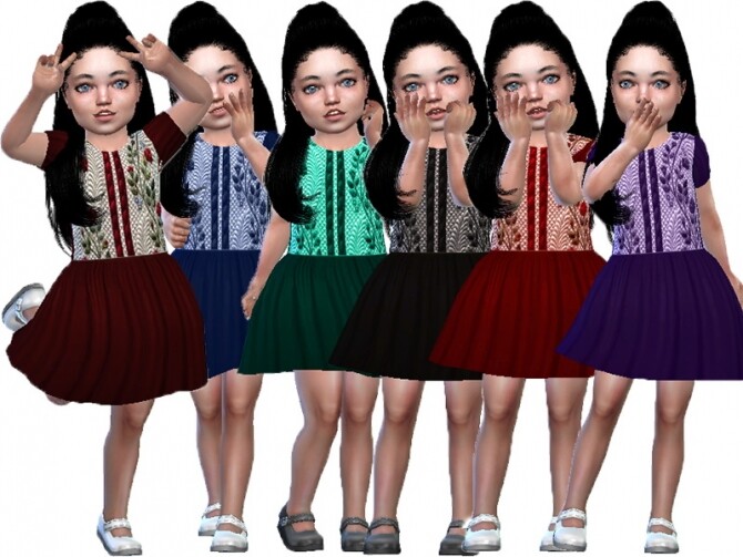 Sims 4 Summer smocked dress by TrudieOpp at TSR