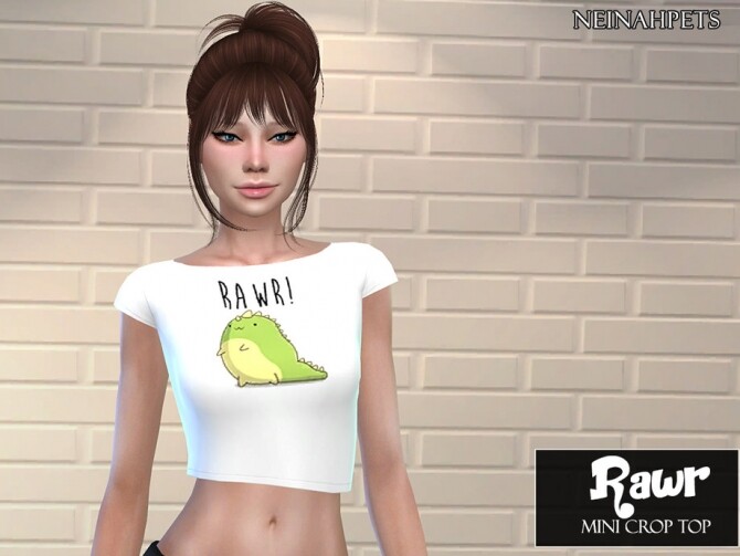 Sims 4 Rawr Mini Crop Top by neinahpets at TSR
