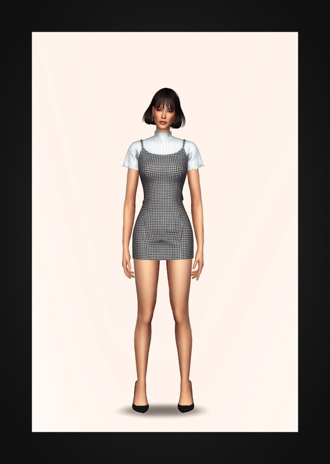 Sims 4 Bustier Dress & Turtleneck at Gorilla