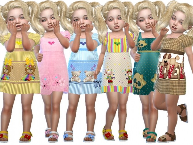 Sims 4 Little bear dress by TrudieOpp at TSR
