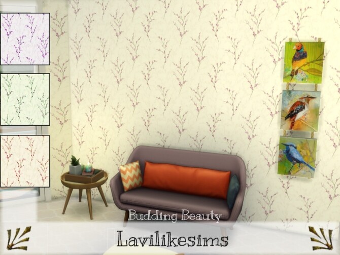 Sims 4 Budding Beauty Wallpaper by lavilikesims at TSR
