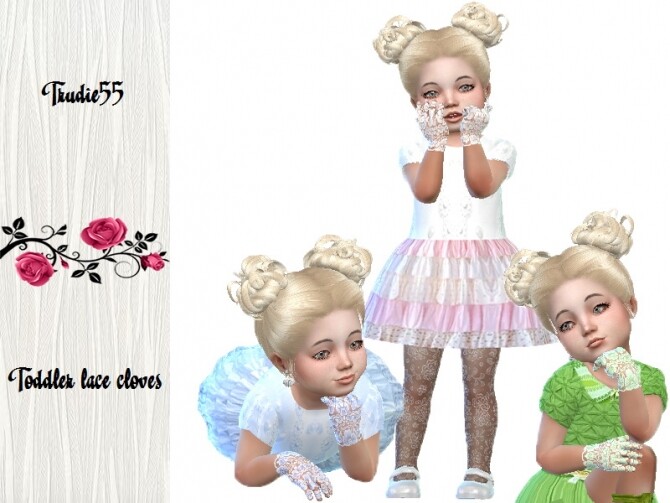 Sims 4 Toddler lace gloves by TrudieOpp at TSR