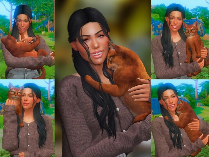 Sims 4 Posing with a Cat Pose Pack at Katverse