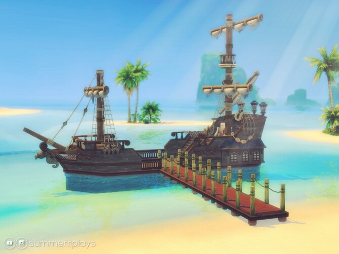Sims 4 Santa Maria ship by Summerr Plays at TSR