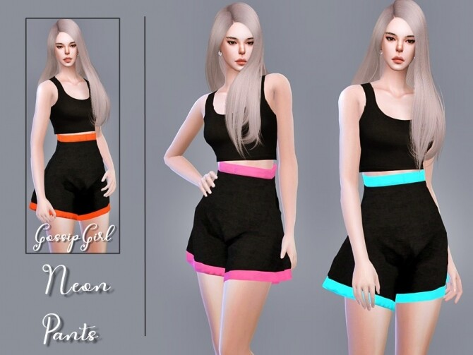 Sims 4 Neon Pants by GossipGirl S4 at TSR