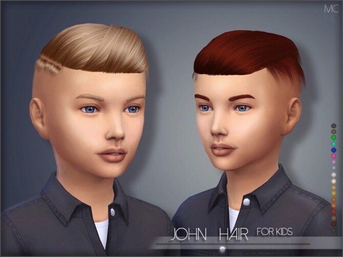 Sims 4 John Hair Kids by mathcope at TSR