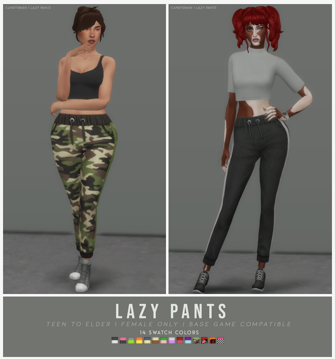 Sims 4 LAZY PANTS at Candy Sims 4