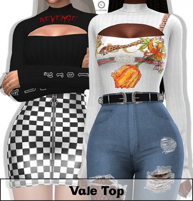 Sims 4 Vale Top at Lumy Sims