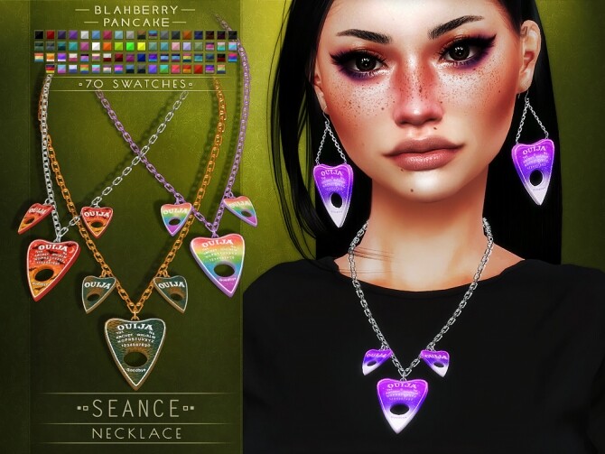 Sims 4 Seance necklace & earrings at Blahberry Pancake